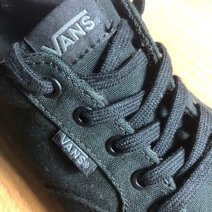 All Black Lace Up Vans
